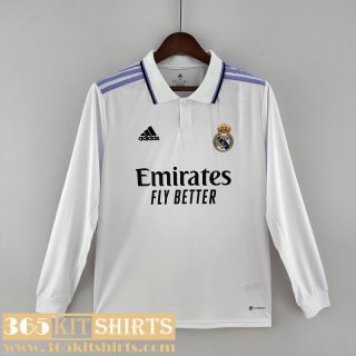 Football Shirts Real Madrid Home Mens Long Sleeve 2022 2023 KL04