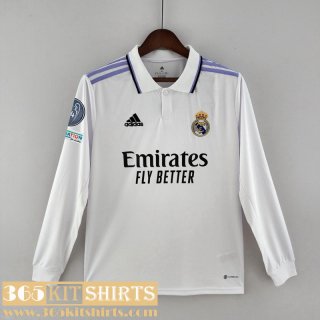Football Shirts Real Madrid Home Mens Long Sleeve 2022 2023 KL06