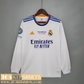 Football Shirts Real Madrid Home Mens Long Sleeve 2021 2022 KL07