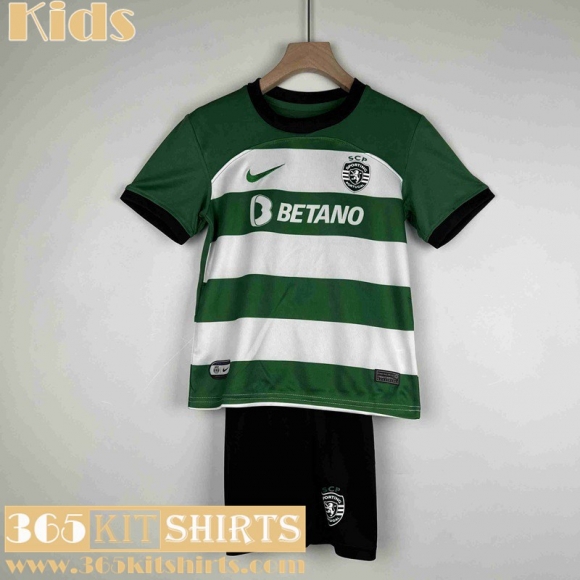 Football Shirts Sporting Lisbon Home Kids 2023 2024