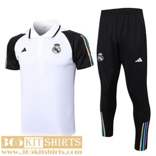 Polo Shirt Real Madrid White Mens 2023 2024 PL698