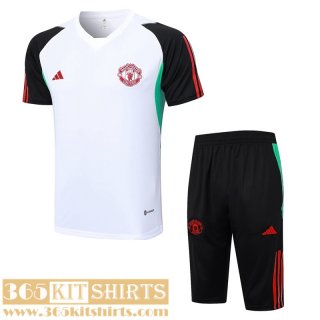 Training T Shirt Manchester United White Mens 2023 2024 TG934