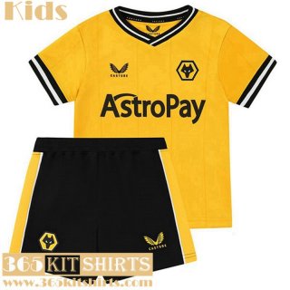 Football Shirts Wolverhampton Wanderers Home Kids 2023 2024