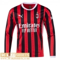 Football Shirts AC Milan Home Mens Long Sleeve 2024 2025