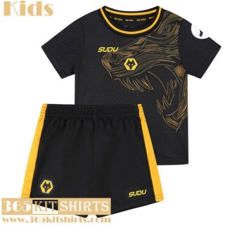 Football Shirts Wolverhampton Wanderers Away Kids 2024 2025