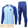 Jacket Atletico Madrid light blue Mens 2022 2023 JK529
