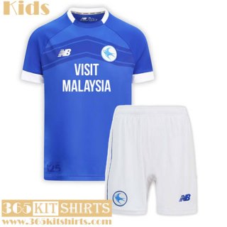 Football Shirts Cardiff City Home Kids 2024 2025